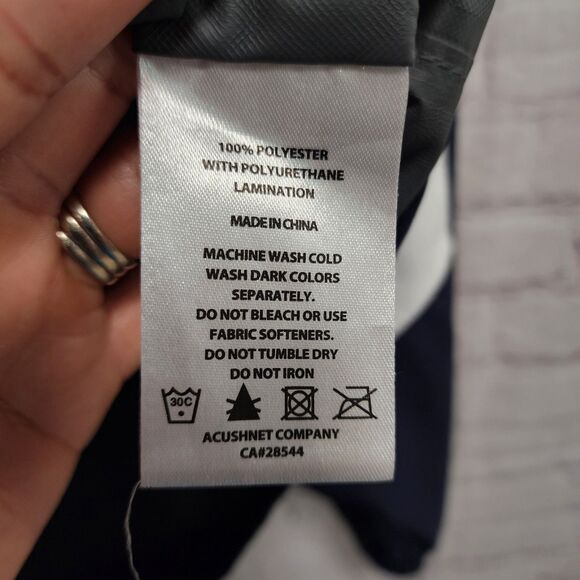 FootJoy Jacket Mens Medium Blue White Full Zip DryJoy Windbreaker Golf - Picture 7 of 14